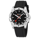 Numeri Schwarzes Silikon, 42 mm Herrenuhr - MSN.42120.RB